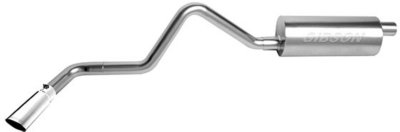 Gibson G27315520 Swept Side Exhaust System - 3.0 in. Main Piping Diameter, Single, Behind Rear Tire, Natural, Aluminized Steel