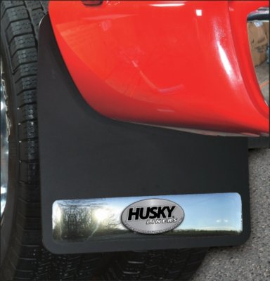 Husky Liners H2154011 Stainless Mud Flaps - Black, Plastic, Direct Fit