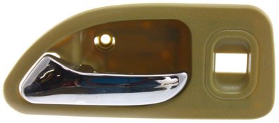 Replacement H491322 Door Handle - Beige bezel with chrome lever, Plastic, Interior, Direct Fit