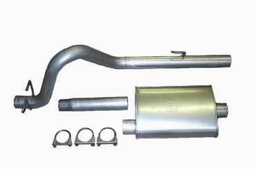 Heartthrob Exhaust HEA1020394 Truck and SUV Cat-Back Single Exhaust System - 2.5 in. Main Piping Diameter, Single, Single Rear Exit, Natural, Aluminized Steel, 49-State Legal - no CA shipments