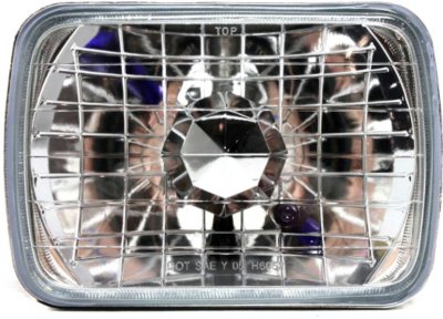 IPCW I11CWC7012 Sealed Beam Conversion Headlight - 7 in. x 6 in., Clear Lens; Chrome Interior, Composite, DOT, SAE compliant, Direct Fit