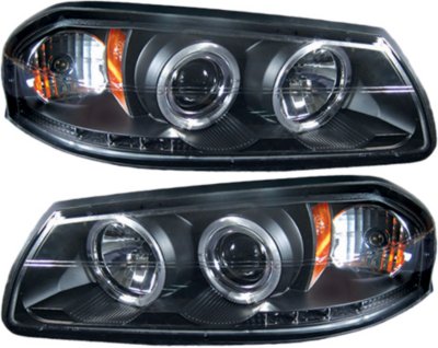 IPCW I11CWS316B2 Projector Halo Headlight - Clear Lens; Black Interior, Composite, DOT, SAE compliant, Direct Fit