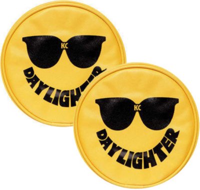 KC HiLiTES 5205 Yellow Vinyl 6 Round Light Cover with Sunglasses Set of 2
