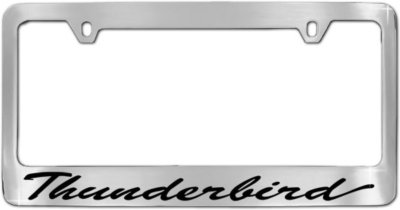 License Frame Inc LFRFOG1S License Plate Frame - Chrome, Brass, Direct Fit