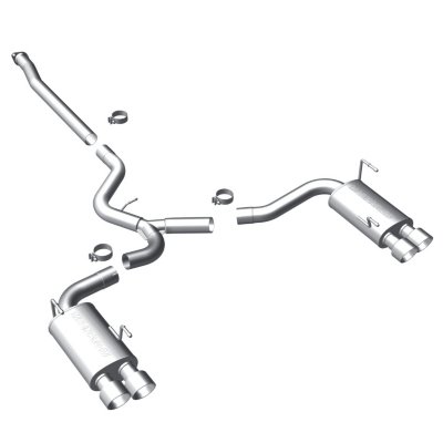 Magnaflow M6615472 Sport Exhaust System - 3 in. Main Piping Diameter, Quad, Split Rear, Natural, Stainless Steel