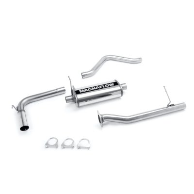 Magnaflow M6615661 Performance Exhaust System - 2.5 in. Main Piping Diameter, Single, Rear (Passenger's Side), Natural, Stainless Steel