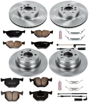 Powerstop P15KOE5718 OE Replacement Brake Disc and Pad Kit - Front Rotors: 13.06 in.; Rear Rotors: 12.76 in. Disc Diameter