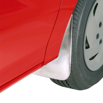 Power Flow P414306 Pro-Fit Mud Flaps - Polished, Stainless Steel, Universal
