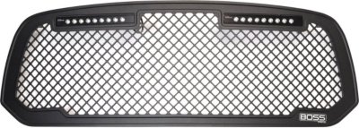 Putco P45270523B Boss Billet Grille - Powdercoated Black, Aluminum, Punch Style, Grille Insert, Direct Fit
