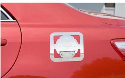 Putco P45400921 Fuel Door Cover - Chrome, ABS plastic, Direct Fit