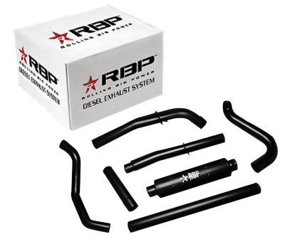 RBP RBP17968BC Eliminator Exhaust System - 4 in. Main Piping Diameter, Single, Rear (Passenger Side), Powdercoated Textured Black, Stainless Steel, Direct Fit