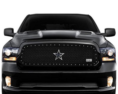 RBP RBP251462 RX-1 Billet Grille - Powdercoated Black, Stainless Steel, Mesh, Grille assembly, Direct Fit
