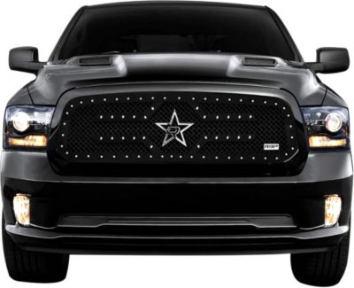 RBP RBP651462 RX-2 Billet Grille - Powdercoated Black, Stainless Steel, Mesh, Grille assembly, Direct Fit