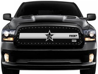 RBP RBP953462 RX-3 Billet Grille - Black and chrome, Stainless Steel, Mesh, Grille assembly, Direct Fit