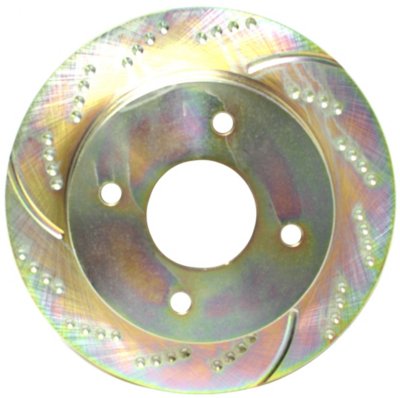 Bolton Premiere REPN271118 Brake Disc - 10.16 in. Diameter, Cast Iron, Dimpled and slotted, Direct Fit