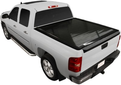 Retrax RTX10041 One Tonneau Cover - Powdercoated Black, Retractable, Hard Cover, Direct Fit