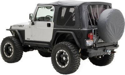 Smittybilt SMT9970235 Replacement Soft Top - Black diamond, Vinyl Coated Polyester and Cotton, Without Frame (Requires Factory Frame)