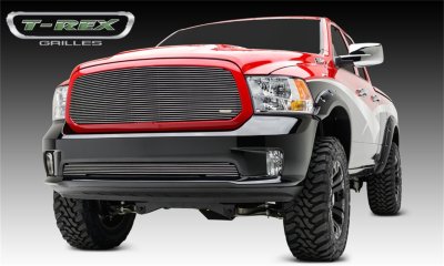 T-Rex TRX20458 Billet Billet Grille - Polished, Aluminum, Horizontal Bars, Grille Insert, Direct Fit