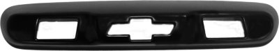 All Sales V1674084 Third Brake Light Cover - Paintable black, Aluminum, Bowtie, Direct Fit